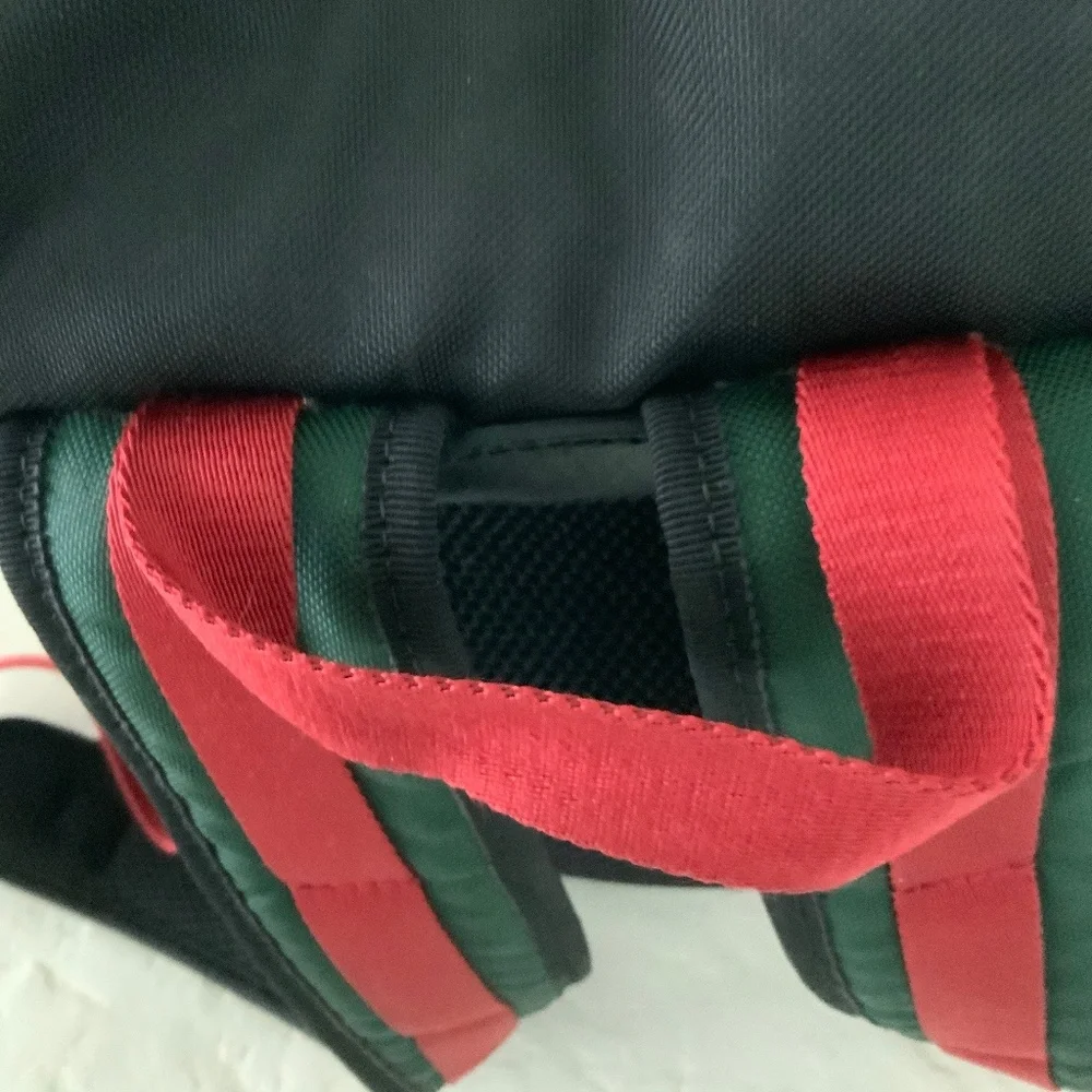 GUCCI L'Aveugle Par Amour Embroidered Canvas Backpack Black AUTHENTIC + Dustbag - Picture 10 of 16